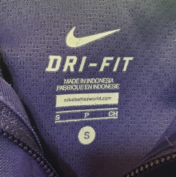 Nike Dri-Fit zip up jacket, blue/yellow S - Picture 2 of 4